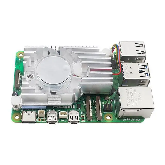 Alt view image 6 of 6 - pi 5 Active Cooler Radiator with PWM Fan Thermal Tapes Aluminum Compatible with Raspberry pi 5 5B