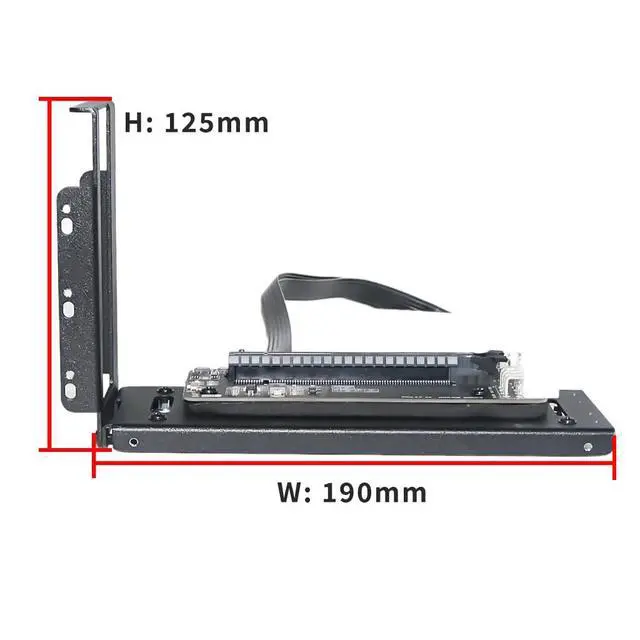 Alt view image 3 of 7 - GEN4 M.2 M Key NVMe External Graphics Card Bracket with PCIe 4.0 x4 Full Speed Riser Cable for Graphics Card Above 1660 (50cm)