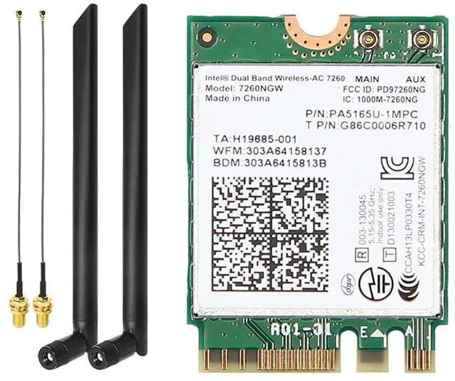 Main image of 7260NGW AC 1200M M2 Network Card 2-4G / 5G Dual Band Compatible with Bluetooth 4.0 (Combo B)