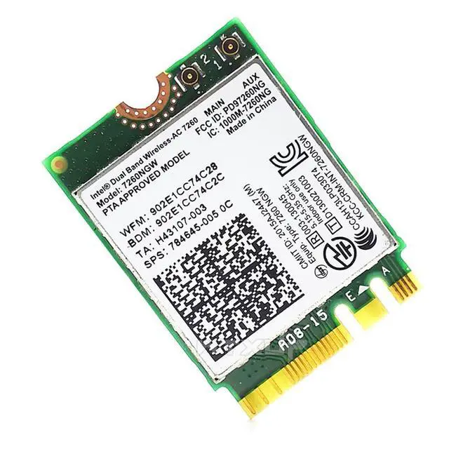 Alt view image 2 of 6 - 7260NGW AC 1200M M2 Network Card 2-4G / 5G Dual Band Compatible with Bluetooth 4.0 (Combo B)