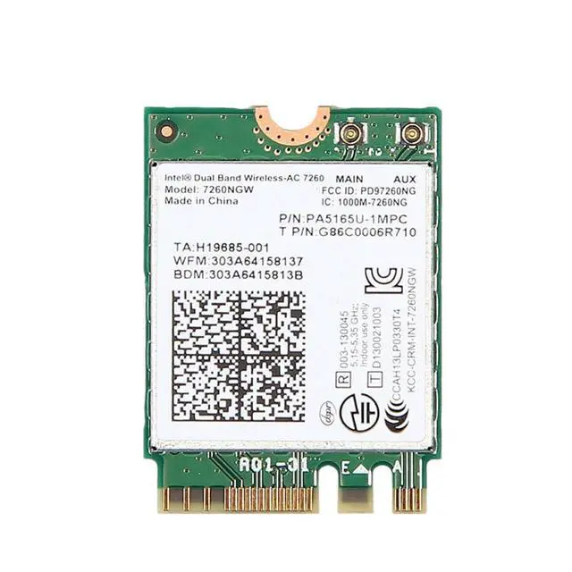 Alt view image 5 of 6 - 7260NGW AC 1200M M2 Network Card 2-4G / 5G Dual Band Compatible with Bluetooth 4.0 (Combo B)