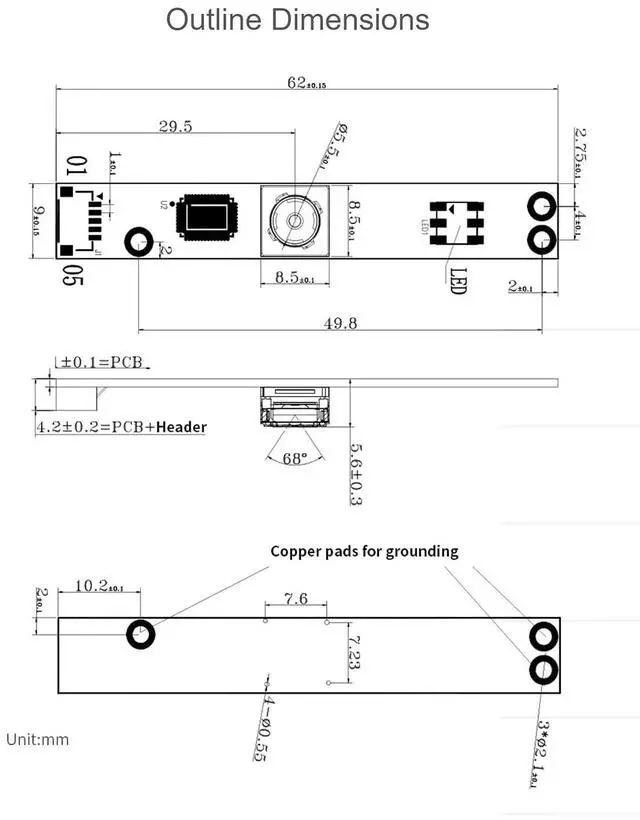 Alt view image 7 of 7 - OV5640 5MP USB Camera, 1080P Video Recording, Available in Auto-Focus/Fixed-Focus,USB Port (Auto-Focus)