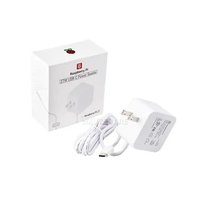 Alt view image 2 of 7 - Official 27W USB Type-C Power Supply for Raspberry Pi 5 Output 5.1V/5A, 9V/3A, 12V/2.25A, 15V/1.8A 1.2m Cable Length