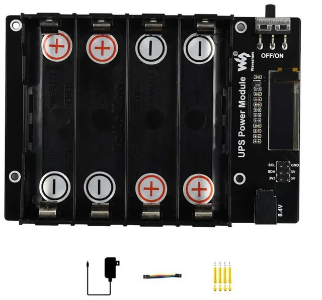 Main image of Waveshare UPS Power Module HAT for Jetson Nano Developer Kit Support 5V Uninterruptible Power Supply Real Time Monitoring
