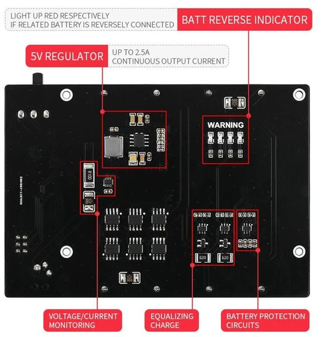 Alt view image 6 of 7 - Waveshare UPS Power Module HAT for Jetson Nano Developer Kit Support 5V Uninterruptible Power Supply Real Time Monitoring