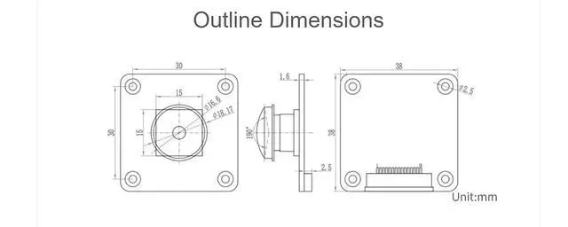 Alt view image 7 of 7 - IMX378-190 Fisheye Lens Camera for Raspberry Pi Series Board, 190° Wide Angle Fisheye Lens, 12.3MP, Wider Field of View