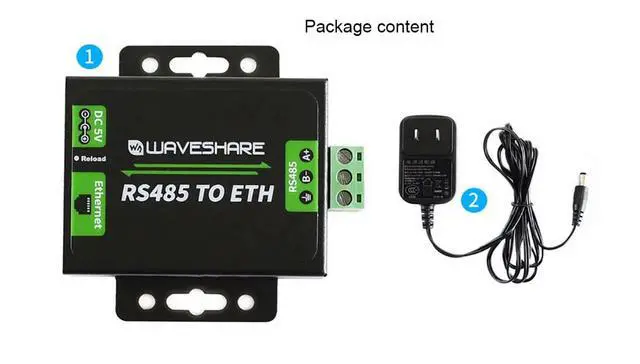 Alt view image 6 of 7 - Waveshare RS485 to Ethernet Converter Industrial RS485 to RJ45 Converter High Speed Low Power Upgradable