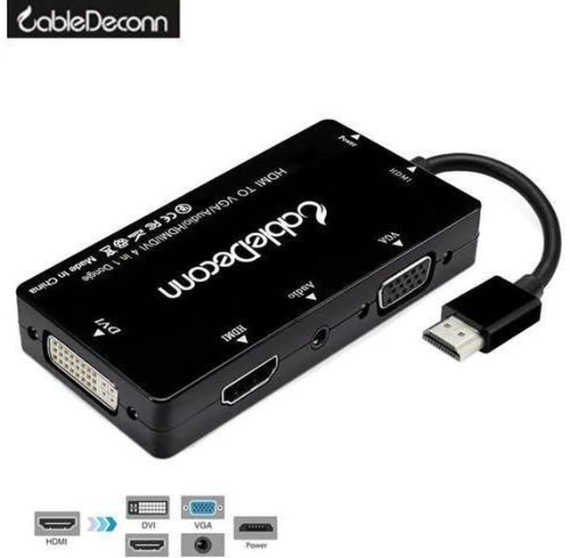 Main image of Splitter hdmi to hdmi vga dvi Audio and video cable hdmi hub Multiport adapter 4