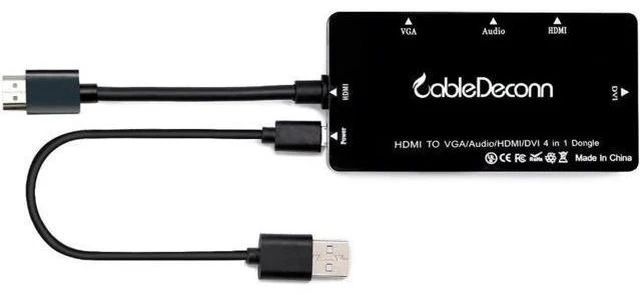 Alt view image 4 of 6 - Splitter hdmi to hdmi vga dvi Audio and video cable hdmi hub Multiport adapter 4