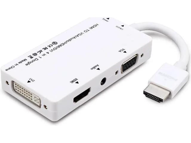 Alt view image 5 of 6 - Splitter hdmi to hdmi vga dvi Audio and video cable hdmi hub Multiport adapter 4