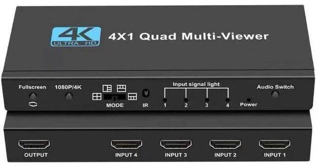 Alt view image 5 of 6 - 4x1 Multi-viewer switcher 4K Seamless Quad Screen Real Time Multi Viewer Splitte