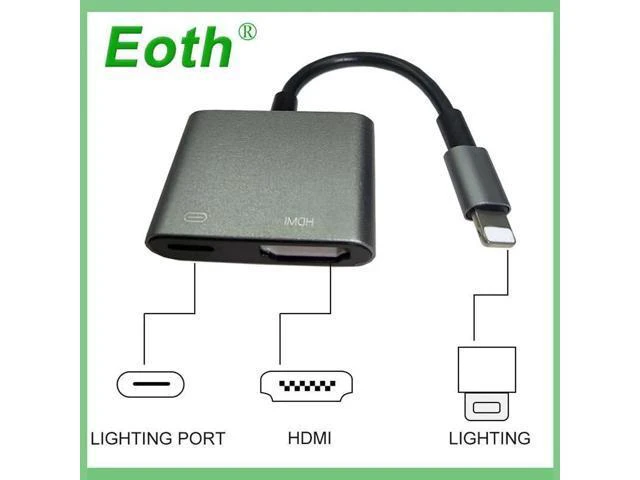 Alt view image 3 of 6 - Lighting to HDMI Digital AV Adapter for iPhone Lightning to HD TV Audio Video HD