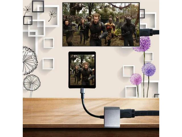 Alt view image 4 of 6 - Lighting to HDMI Digital AV Adapter for iPhone Lightning to HD TV Audio Video HD