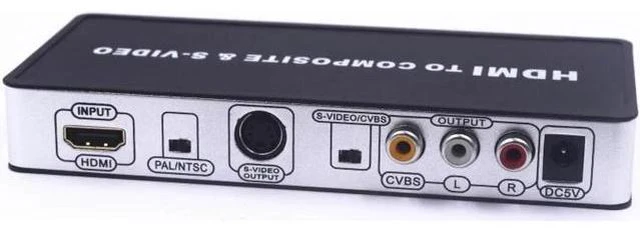 Alt view image 4 of 6 - HDMI to TV Composite RCA AV + S Video Converter Include AV & S Video Cables + AC