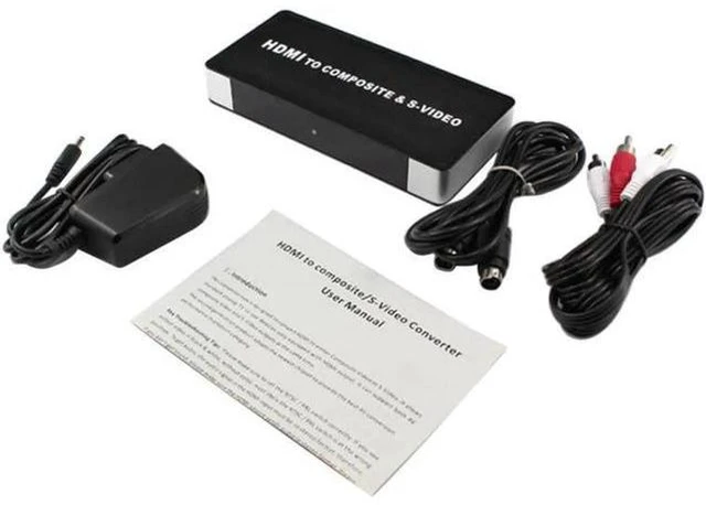 Alt view image 5 of 6 - HDMI to TV Composite RCA AV + S Video Converter Include AV & S Video Cables + AC