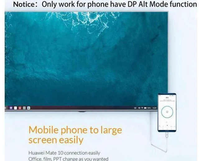Alt view image 5 of 6 - USB C HDMI Cable Type C to HDMI Adapter UHD 4K@60Hz Thunderbolt 3 for MacBook Pr