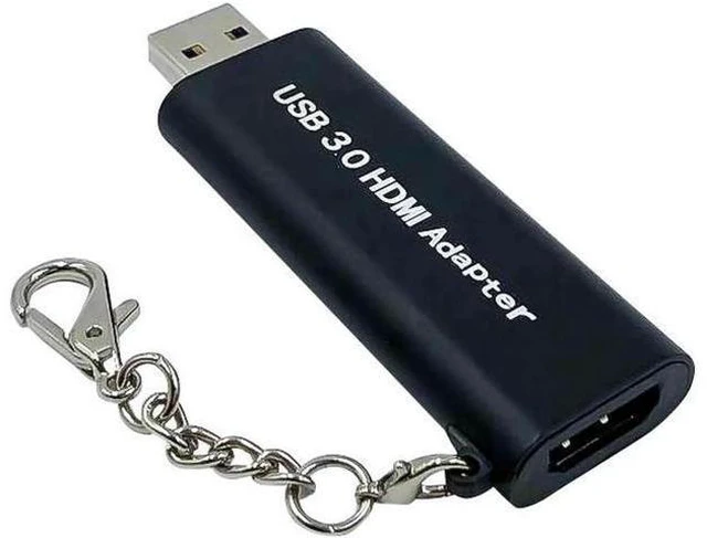 Alt view image 5 of 6 - Mini Portable USB 3.0 to HDMI Converter Keychain 1920 * 1080 HD Adapter for Wind