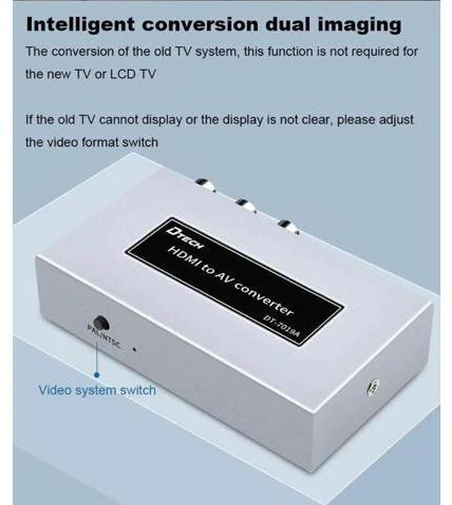 Alt view image 6 of 6 - Video Dtech Hdmi to RCA AV Adapter Converter 4K hdmi to rca converter