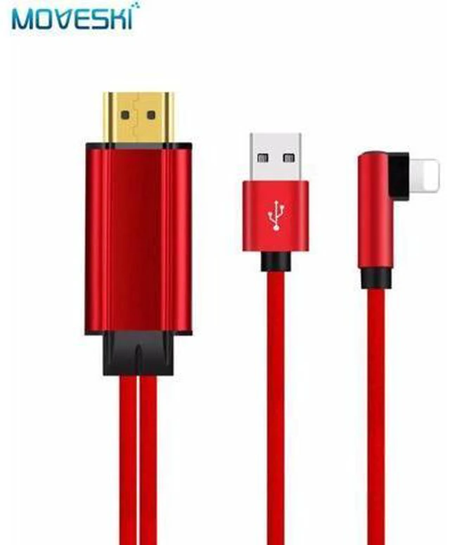 Alt view image 3 of 6 - 7552W Lightn AV to HDMI Adapter Cable Adapter Cable 1080P HD to HDMI Digital AV