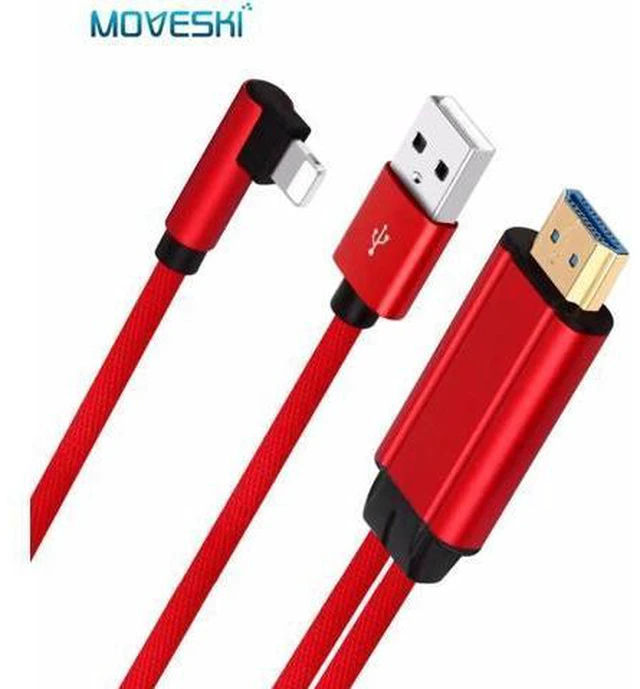 Alt view image 4 of 6 - 7552W Lightn AV to HDMI Adapter Cable Adapter Cable 1080P HD to HDMI Digital AV
