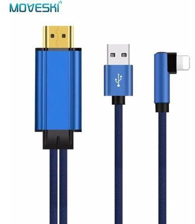 Alt view image 5 of 6 - 7552W Lightn AV to HDMI Adapter Cable Adapter Cable 1080P HD to HDMI Digital AV
