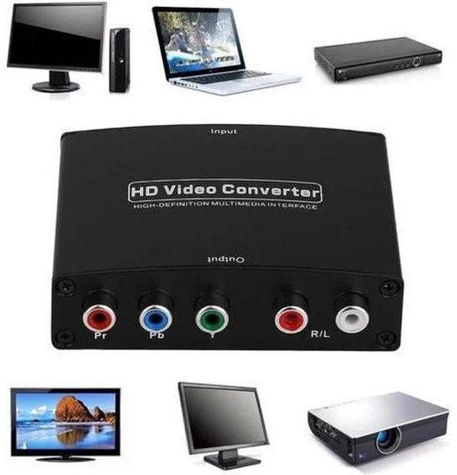 Alt view image 2 of 3 - HDMI to RGB Component (YPbPr) Video +R/L Audio Adapter TV HD Video Converter
