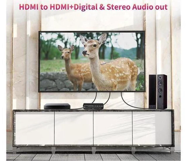 Alt view image 7 of 7 - 2.0 Audio Extrator 4K 60Hz HDMI Audio Splitter HDR 5.1CH HDMI ARC Converter UHD/