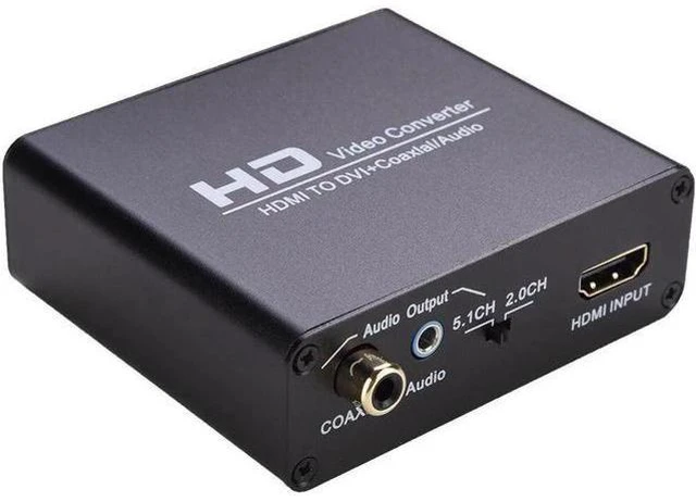 Alt view image 4 of 5 - HDMI-to DVI Converter with Audio - Sound Splitter to 3.5mm AUX / 2 RCA Stereo &a