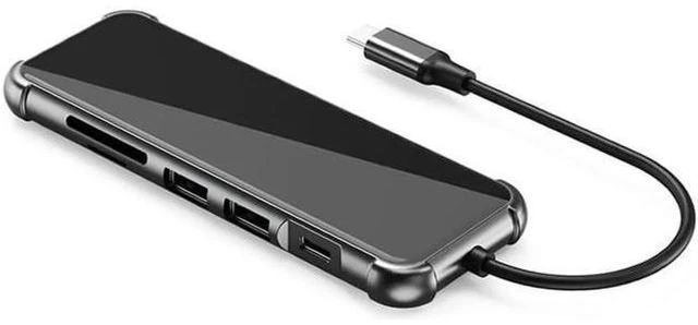 Alt view image 3 of 6 - Aomoproing 6 in 1 USB Type C HUB with to 4K@30Hz HDMI-Compatible USB 3.0 SD/TF M