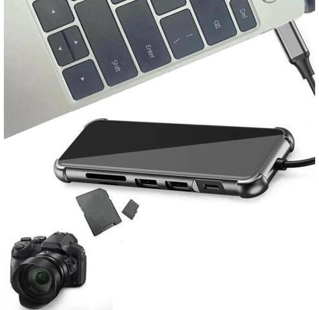 Alt view image 6 of 6 - Aomoproing 6 in 1 USB Type C HUB with to 4K@30Hz HDMI-Compatible USB 3.0 SD/TF M