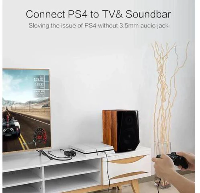 Alt view image 4 of 6 - audio extractor HDMI to HDMI and Optical TOSLINK SPDIF + 3.5mm Stereo Audio Extr