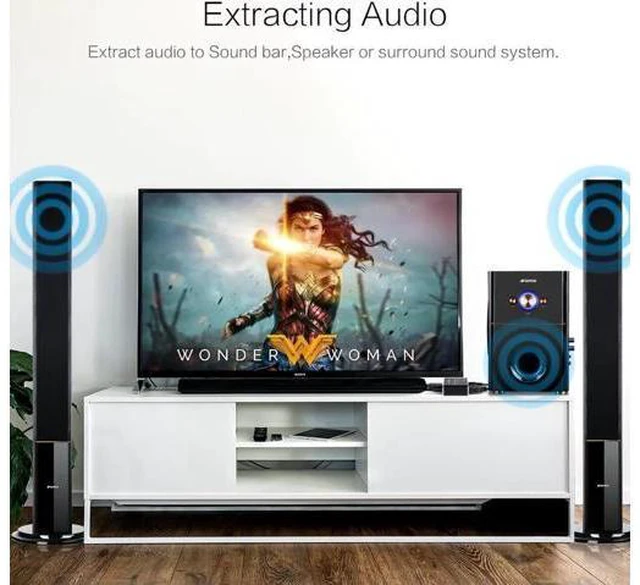 Alt view image 6 of 6 - audio extractor HDMI to HDMI and Optical TOSLINK SPDIF + 3.5mm Stereo Audio Extr