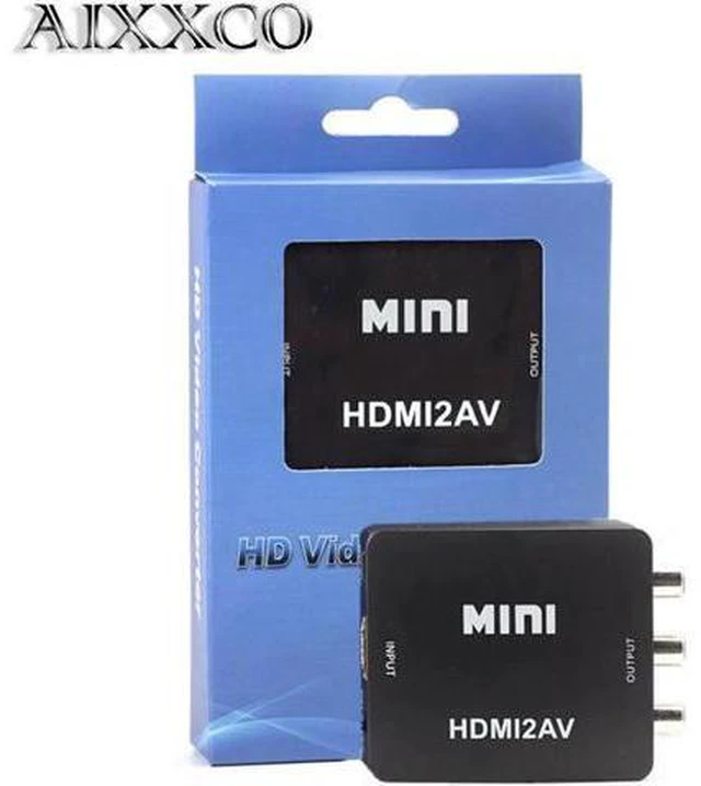 Main image of Mini HD Video Converter Box HDMI to RCA AV/CVSB L/R Video 1080P HDMI2AV Support