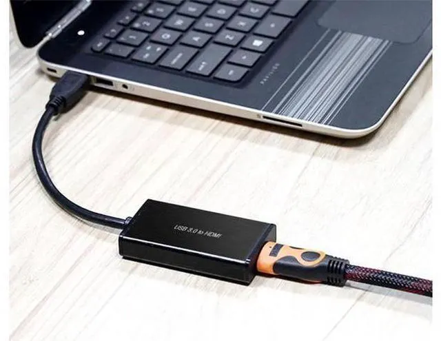 Alt view image 3 of 6 - USB 3.0 To HDMI Video Adapter 1080P Metal Shell AV Sync USB3.0 To HDMI External