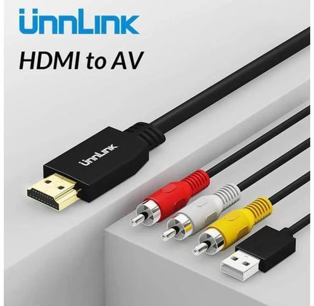 Main image of 1.5m HDMI to AV 3RCA Cable HDMI to CVBS Video Audio Adapter Wire for Old TV Smar