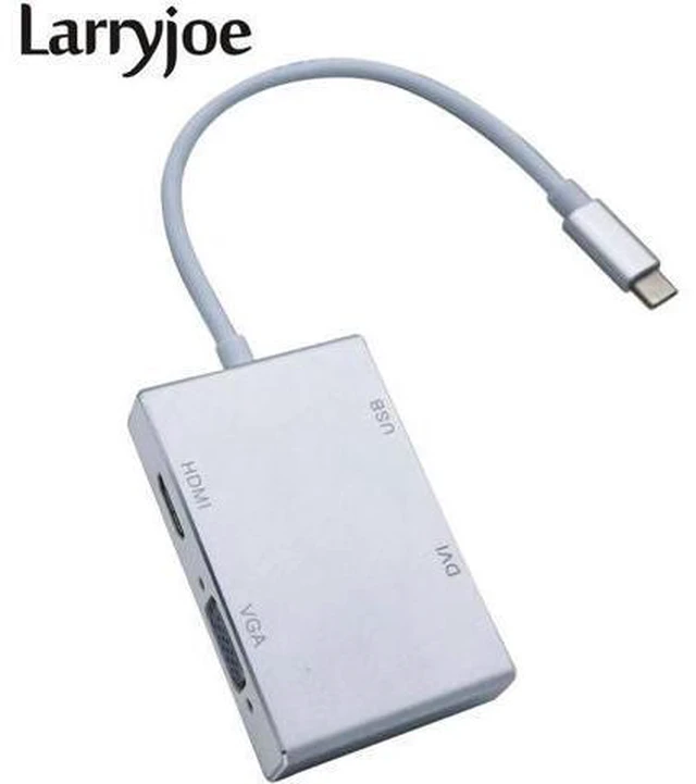 Main image of 4 In 1 USB 3.1 USB-C Converter Cable USB C Type C to HDMI VGA DVI USB 3.0 Adapte