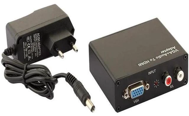 Alt view image 4 of 4 - VGA+R/L to HDMI Converter With Audio VGA2HDMI 1080P HD Audio AV Adapter Connecto