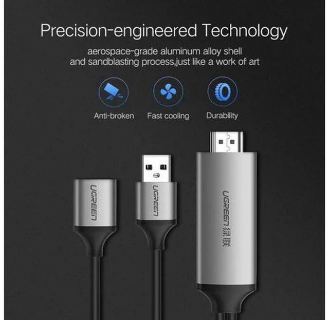 Alt view image 5 of 6 - HDMI Cable for iPhone 8 X 7 6s Plus iPad TV Android Phones to HDMI Adapter Full