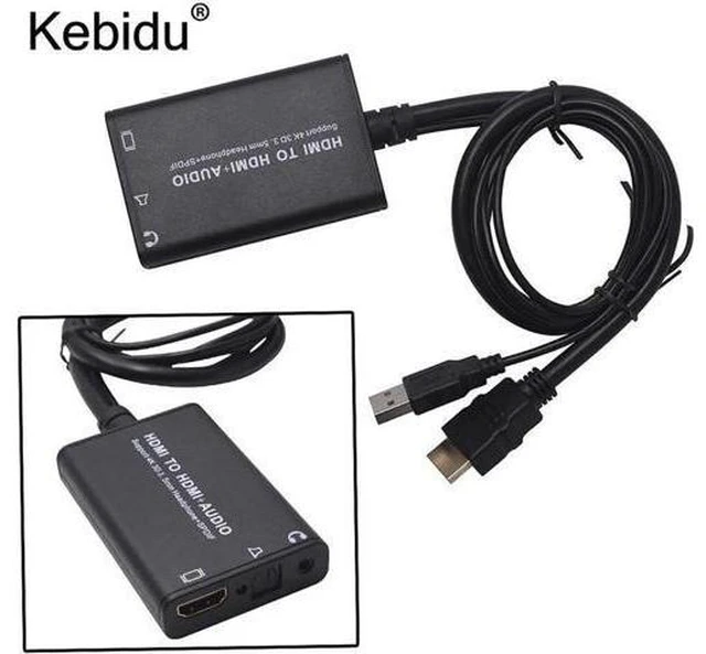 Main image of 4K 3D HDMI to HDMI+SPDIF Audio Converter adapter Cable with USB cable For Xbox 3