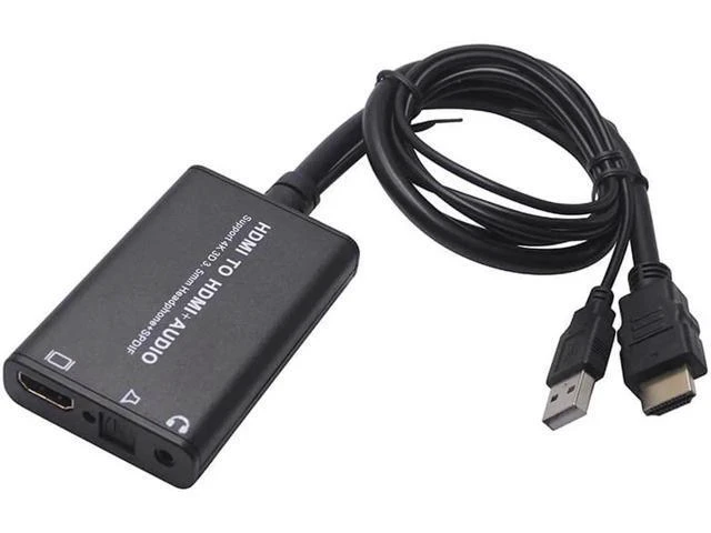 Alt view image 4 of 5 - 4K 3D HDMI to HDMI+SPDIF Audio Converter adapter Cable with USB cable For Xbox 3