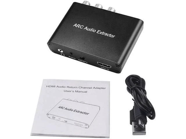 Alt view image 4 of 5 - 192KHz Aluminum ARC Audio Adapter HDMI Audio Extractor Digital to Analog Audio C