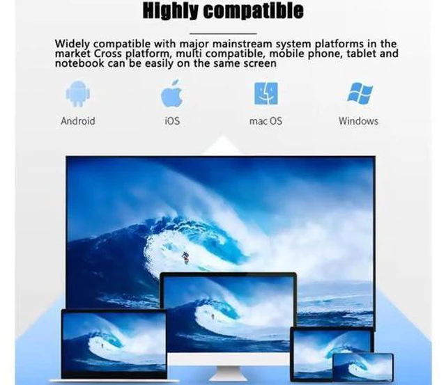 Alt view image 7 of 7 - 5G 1080P Wireless HDMI TV Stick Adapter Wifi Display TV Receiver Dongle Comaptib
