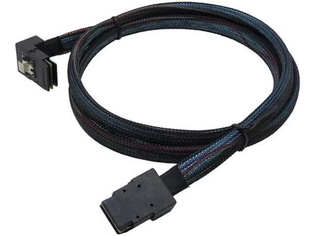Alt view image 3 of 7 - SF-031 1m SFF-8087 Mini SAS 4i 36 Pin to 36Pin Right 90 Degree Angled