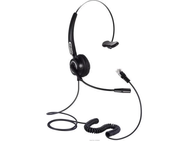 Alt view image 2 of 3 - RJ9/RJ11 plug headset Call center telephone headset ONLY for CISCO IP