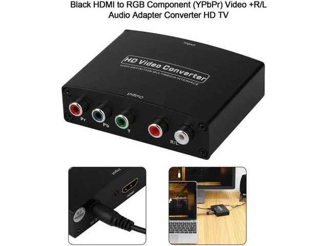 Alt view image 5 of 6 - Amplifier Converter HDMI to RGB Component (YPbPr) Video+R/L Audio Adapter Conver