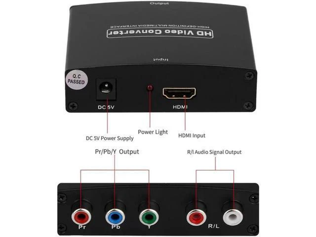 Alt view image 6 of 6 - Amplifier Converter HDMI to RGB Component (YPbPr) Video+R/L Audio Adapter Conver