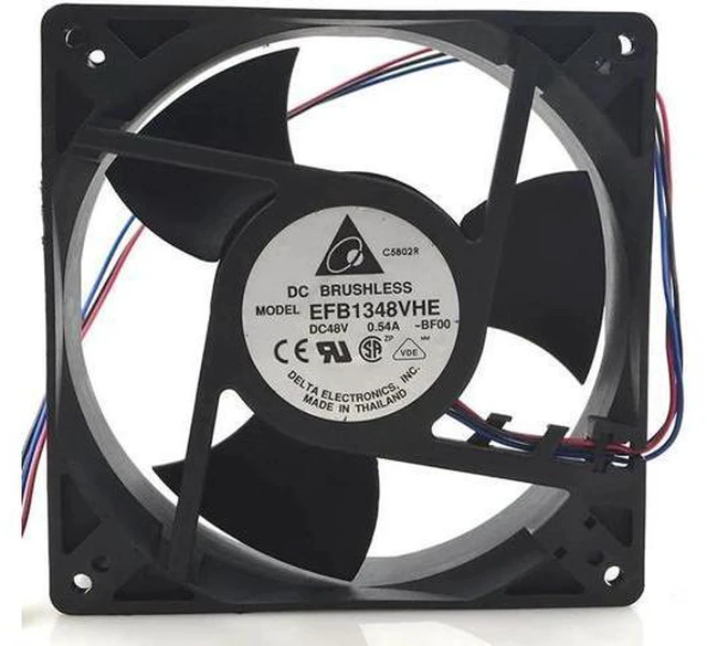 Alt view image 3 of 4 - 127mm server cooling fan For Delta EFB1348VHE -BF00 DC 48V 0.54A 127x
