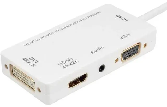 Alt view image 3 of 6 - 4in1 All in One HDMI to HDMI VGA DVI Audio With Micro USB Converter Adapter Cabl