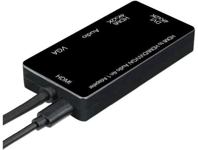 Alt view image 2 of 6 - 4in1 All in One HDMI to HDMI VGA DVI Audio With Micro USB Converter Adapter Cabl