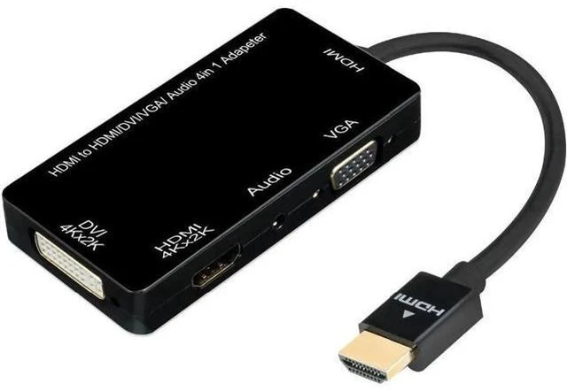 Alt view image 6 of 6 - 4in1 All in One HDMI to HDMI VGA DVI Audio With Micro USB Converter Adapter Cabl